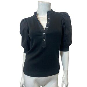 NWT Veronica Beard Coralee Top in Black Size XS